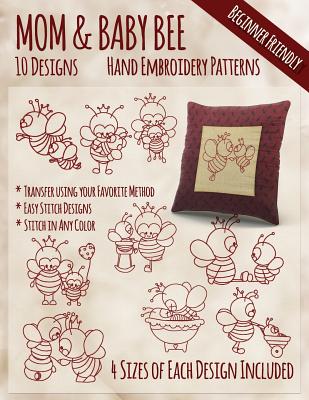 Mother and Baby Bee Hand Embroidery Patterns - Stitchx Embroidery