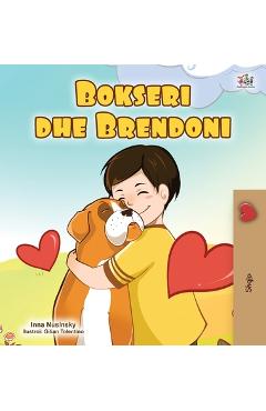 Coperta cărții 'Boxer and Brandon (Albanian Children's Book) - Kidkiddos Books'