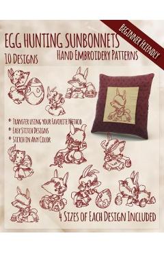 Poza produsului Egg Hunting Sunbonnets Hand Embroidery Patterns - Stitchx Embroidery