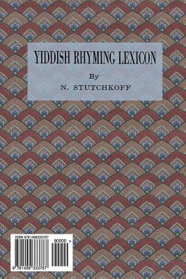 Yiddish Rhyming Dictionary: Yidisher Gramen-Leksikon - Nahum Stutchkoff