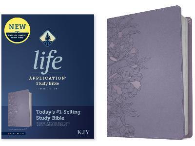 KJV Life Application Study Bible, Third Edition (Red Letter, Leatherlike, Peony Lavender) - Tyndale