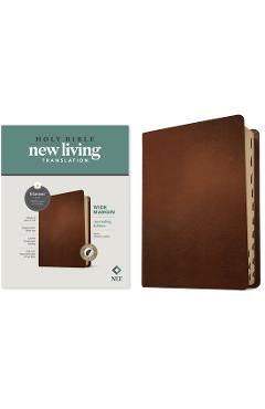 NLT Wide Margin Bible, Filament-Enabled Edition (Red Letter, Genuine Leather, Brown, Indexed) - Tyndale 