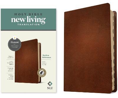NLT Thinline Reference Bible, Filament-Enabled Edition (Red Letter, Genuine Leather, Brown, Indexed) - Tyndale