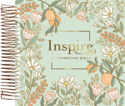 NLT Dayspring Inspire Illustrating Bible, Filament-Enabled Edition (Spiral Bound, Mint Floral Garden) - Dayspring