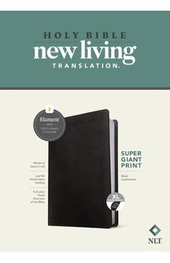 Poza produsului NLT Super Giant Print Bible, Filament-Enabled Edition (Red Letter, Leatherlike, Black, Indexed) - Tyndale
