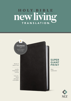 NLT Super Giant Print Bible, Filament-Enabled Edition (Red Letter, Leatherlike, Black) - Tyndale