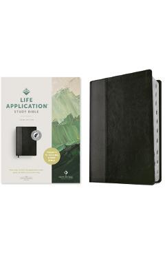 NLT Life Application Study Bible, Third Edition (Red Letter, Leatherlike, Black/Onyx, Indexed) - Tyndale