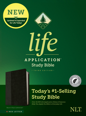 NLT Life Application Study Bible, Third Edition (Red Letter, Leatherlike, Black/Onyx, Indexed) - Tyndale