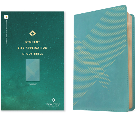 NLT Student Life Application Study Bible, Filament-Enabled Edition (Red Letter, Leatherlike, Teal Blue Striped) - Tyndale