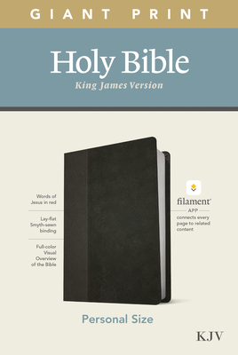 KJV Personal Size Giant Print Bible, Filament Enabled Edition (Leatherlike, Black/Onyx) - Tyndale