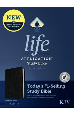 Poza produsului KJV Life Application Study Bible, Third Edition (Red Letter, Bonded Leather, Black, Indexed) - Tyndale