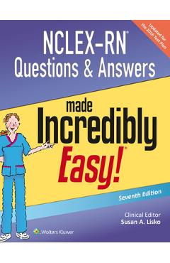 Coperta cărții 'Nclex-RN Questions & Answers Made Incredibly Easy - Susan A. Lisko'