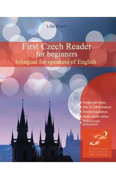Coperta cărții 'First Czech Reader for Beginners: Bilingual for Speakers of English - Lilie Hasek'