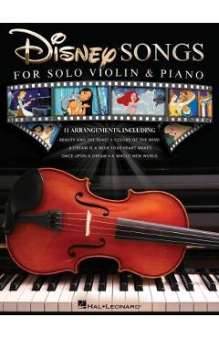 Coperta cărții 'Disney Songs for Solo Violin & Piano - Hal Leonard Corp'
