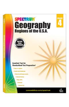 Coperta cărții 'Spectrum Geography, Grade 4: Regions of the U.S.A. - Spectrum'