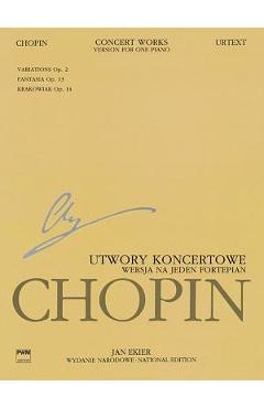 Coperta cărții 'Concert Works for Piano and Orchestra: Version for One Piano Chopin National Edition Vol. Xiva - Frederic Chopin'
