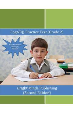 Coperta cărții 'Cogat Practice Test (Grade 2) - Bright Minds Publishing'