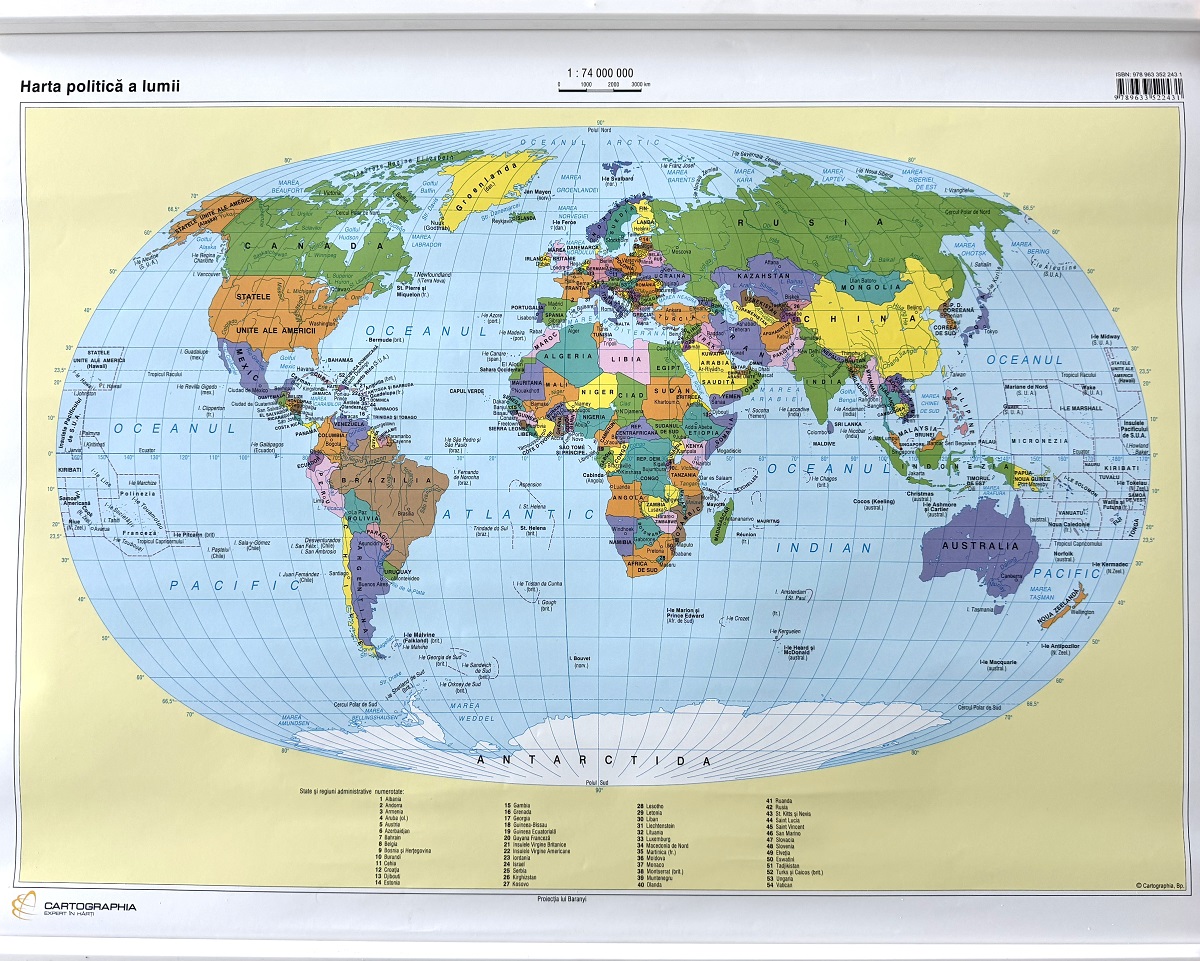 Lumea. Harta Politica a lumii