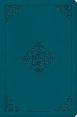 ESV Compact Bible (Trutone, Deep Teal, Fleur-De-Lis Design) - 