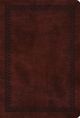 ESV Large Print Compact Bible (Trutone, Mahogany, Border Design) - 