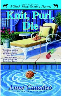 Coperta cărții 'Knit, Purl, Die - Anne Canadeo'