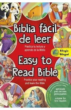 Poza produsului Easy to Read Bible (Bilingual) / La Biblia Fácil de Leer (Bilingüe): Practice Your Reading and Learn the Bible - Jacob Vium-olesen