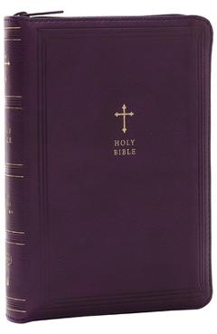 Coperta cărții 'KJV Compact Bible W/ 43,000 Cross References, Purple Leathersoft with Zipper, Red Letter, Comfort Print: Holy Bible,'