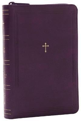 NKJV Compact Paragraph-Style Bible W/ 43,000 Cross References, Purple Leathersoft with Zipper, Red Letter, Comfort Print: Holy Bible, New King James V - Thomas Nelson