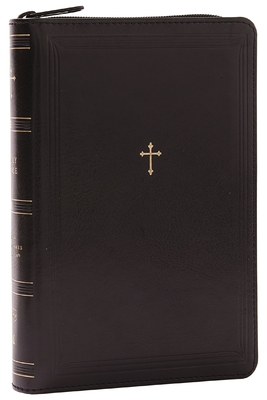 NKJV Compact Paragraph-Style Bible W/ 43,000 Cross References, Black Leathersoft with Zipper, Red Letter, Comfort Print: Holy Bible, New King James Ve - Thomas Nelson