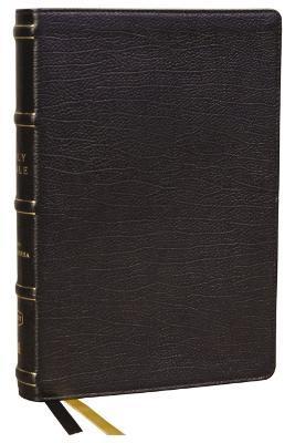 Kjv, Center-Column Reference Bible with Apocrypha Genuine Leather, Black, 73,000 Cross-References, Red Letter, Comfort Print: King James Version - Thomas Nelson