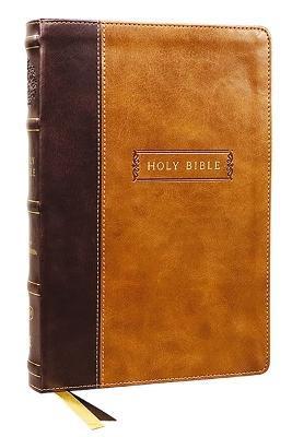 Kjv, Center-Column Reference Bible with Apocrypha, Leathersoft, Brown, 73,000 Cross-References, Red Letter, Comfort Print: King James Version - Thomas Nelson