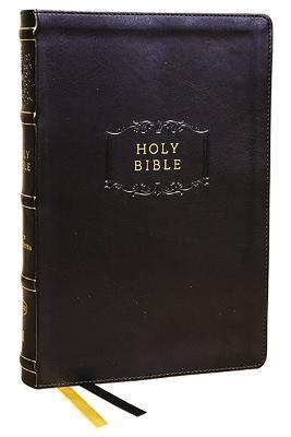Kjv, Center-Column Reference Bible with Apocrypha, Leathersoft, Black, 73,000 Cross-References, Red Letter, Comfort Print: King James Version - Thomas Nelson