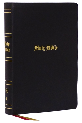 KJV Holy Bible, Super Giant Print Reference Bible, Black, Genuine Leather, 43,000 Cross References, Red Letter, Comfort Print: King James Version - Thomas Nelson