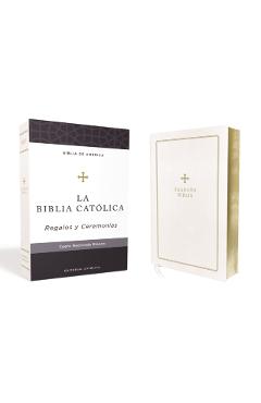 Biblia Católica, Regalos Y Ceremonias, Color Blanca, Cuero Reciclado - Editorial Católica