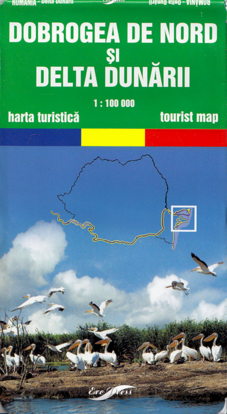Dobrogea de nord si Delta Dunarii - Harta Turistica