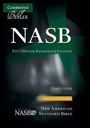 NASB Pitt Minion Reference Bible, Black Calfsplit Leather, Red Letter Text - 
