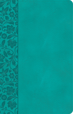 CSB Large Print Personal Size Reference Bible, Teal Leathertouch, Indexed - Csb Bibles By Holman