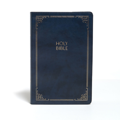 KJV Large Print Personal Size Reference Bible, Navy Leathertouch Indexed - Holman Bible Publishers