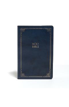 Coperta cărții 'KJV Large Print Personal Size Reference Bible, Navy Leathertouch - Holman Bible Publishers'