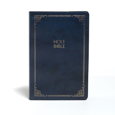 Coperta cărții 'KJV Large Print Personal Size Reference Bible, Navy Leathertouch - Holman Bible Publishers'