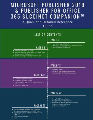 Microsoft Publisher 2019 & Publisher for Office 365 Succinct Companion(TM): A Quick and Detailed Reference Guide - Succinct Companion