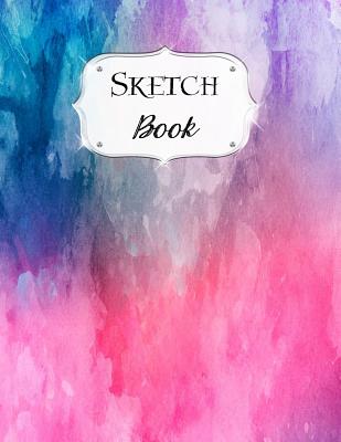 Sketch Book: Watercolor Sketchbook Scetchpad for Drawing or Doodling Notebook Pad for Creative Artists #6 Pink Blue Purple - Avenue J. Artist Series