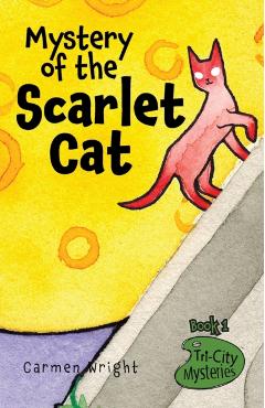 Coperta cărții 'Mystery of the Scarlet Cat - Carmen Wright'
