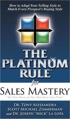 The Platinum Rule for Sales Mastery Hardback Book - Tony Alessandra