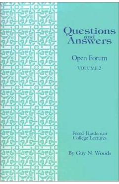 Questions & Answers: Open Forum - Guy N. Woods
