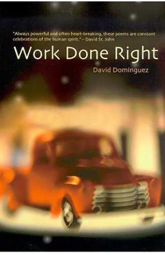 Coperta cărții 'Work Done Right - David Dominguez'
