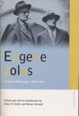 Coperta cărții 'Eugene Jolas: Critical Writings, 1924-1951 - Eugene Jolas'