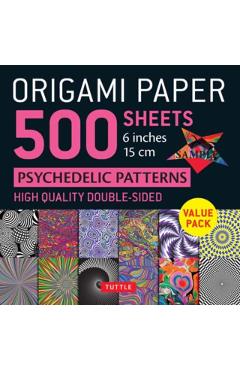 Origami Paper 500 Sheets Psychedelic Patterns 6 (15 CM): Tuttle Origami Paper: Double-Sided Origami Sheets Printed with 12 Different Designs (Instruct - Tuttle Studio