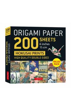 Coperta cărții 'Origami Paper 200 Sheets Hokusai Prints 6 (15 CM): Tuttle Origami Paper: Double-Sided Origami Sheets Printed with 12'