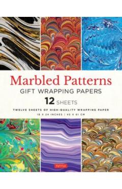 Marbled Patterns Gift Wrapping Papers - 12 Sheets: 18 X 24 Inch (45 X 61 CM) High-Quality Wrapping Paper - Tuttle Studio